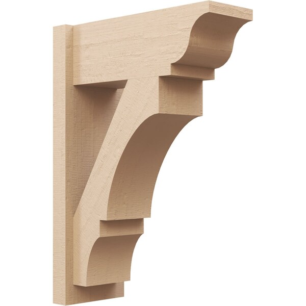 Ekena Millwork 8-in W x 20-in D x 28-in H Balboa Trad Rough Cedar Woodgrain TimberThane Outlooker, Primed Tan OUTUR080X20X28BOA04RCPR - main